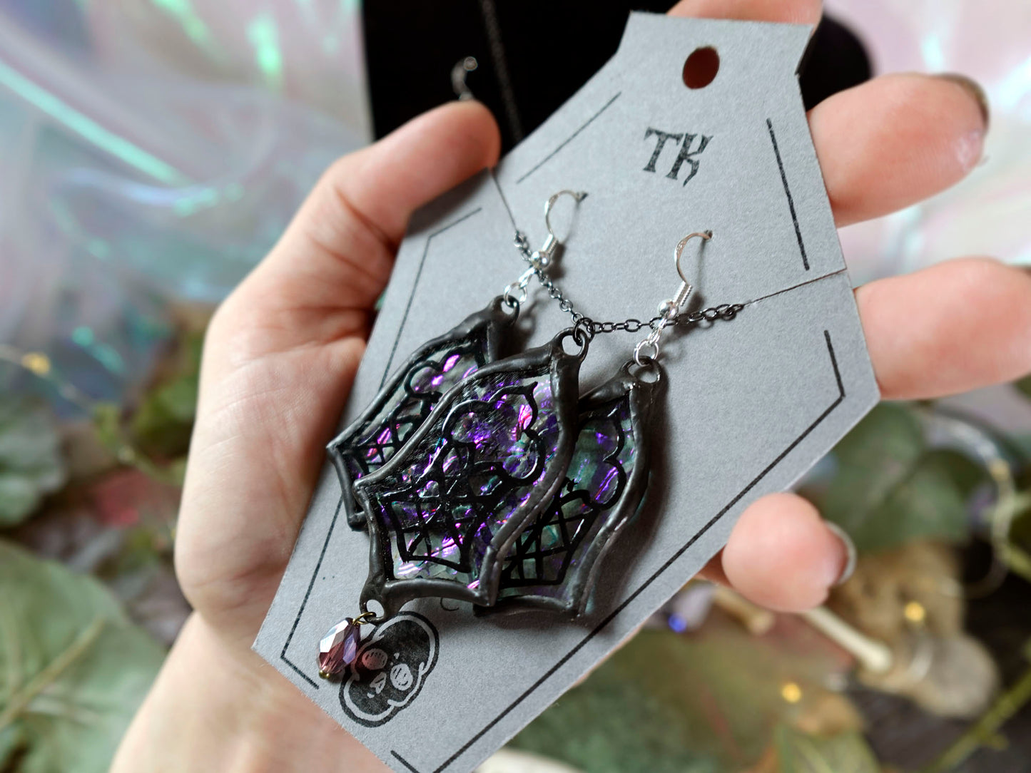 Gothic Cathedral Windows Stained Glass Jewelry Set