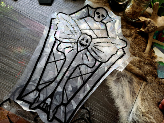 Coffin Moth Rainbow Window Cling