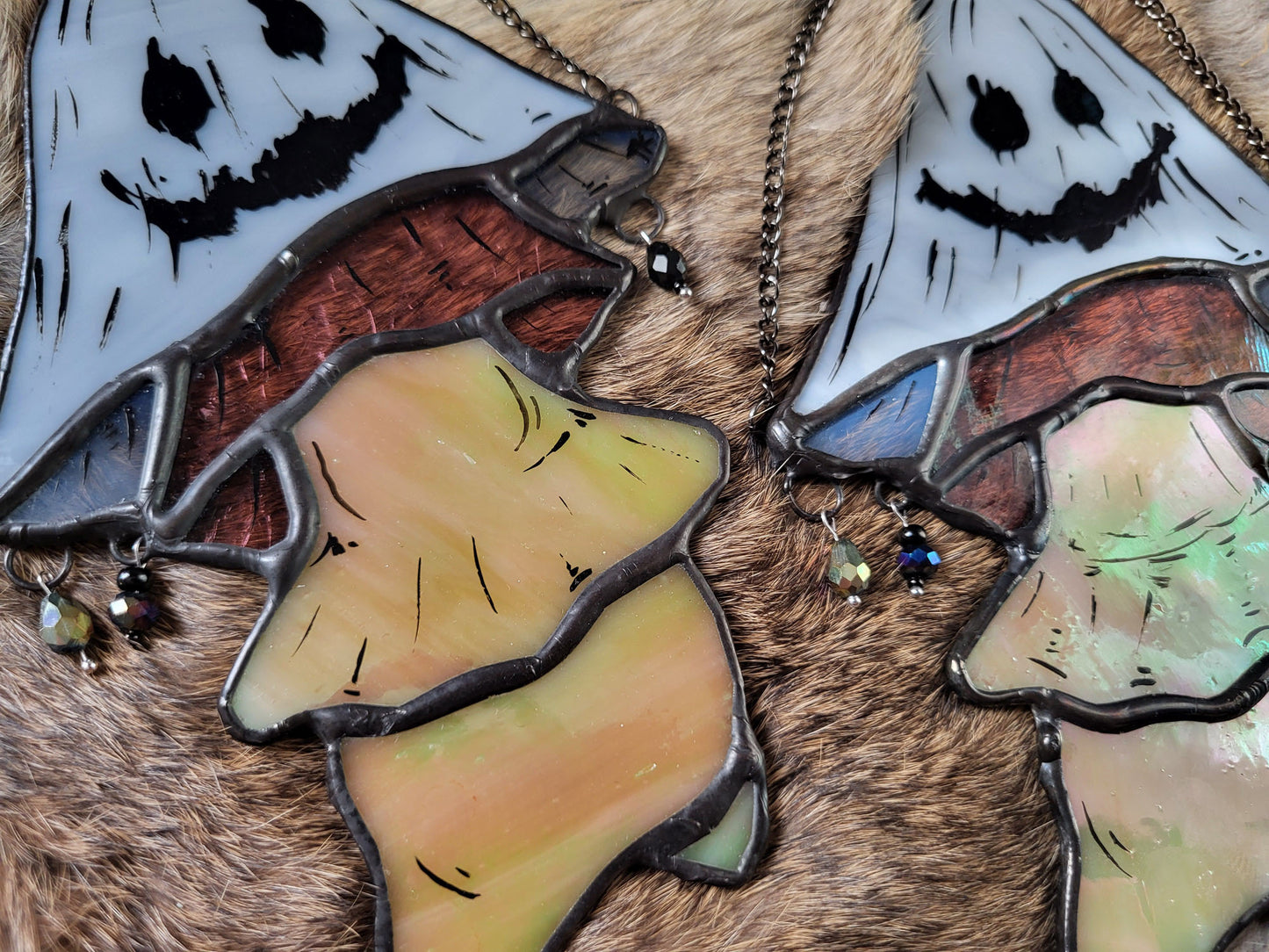 Ghost Mushroom Boi Stained Glass Suncatcher