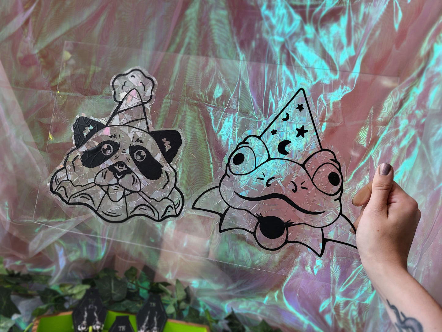 Wizard Frog Rainbow Window Cling