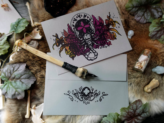 Little Scorpion Goth Greeting Cards