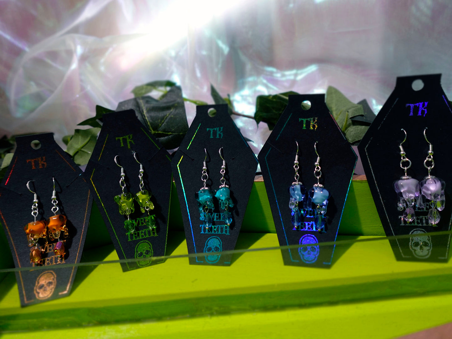Sweet Teeth Glass "Candy" Teeth Earrings
