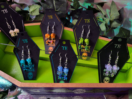 Sweet Teeth Glass "Candy" Teeth Earrings