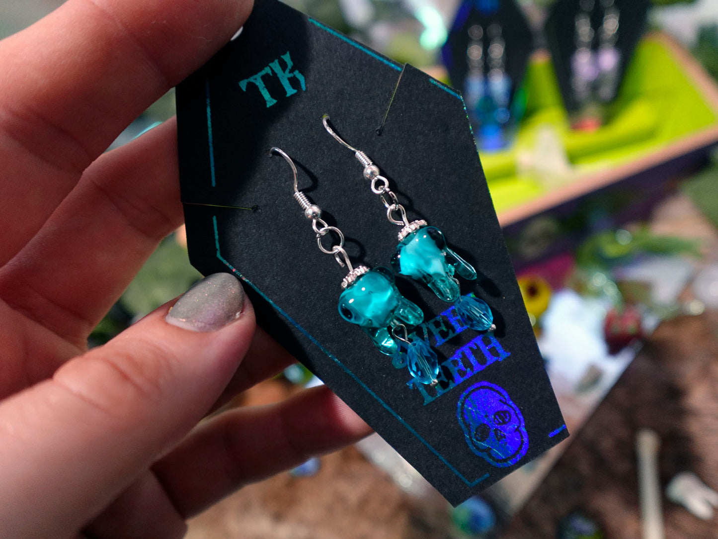 Sweet Teeth Glass "Candy" Teeth Earrings
