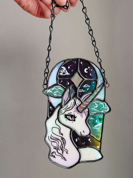 The Last Unicorn Amalthea Panel Stained Glass Sun Catcher