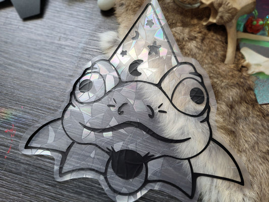 Wizard Frog Rainbow Window Cling