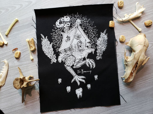 Baba Yaga's Hut Screen Printed Back Patch