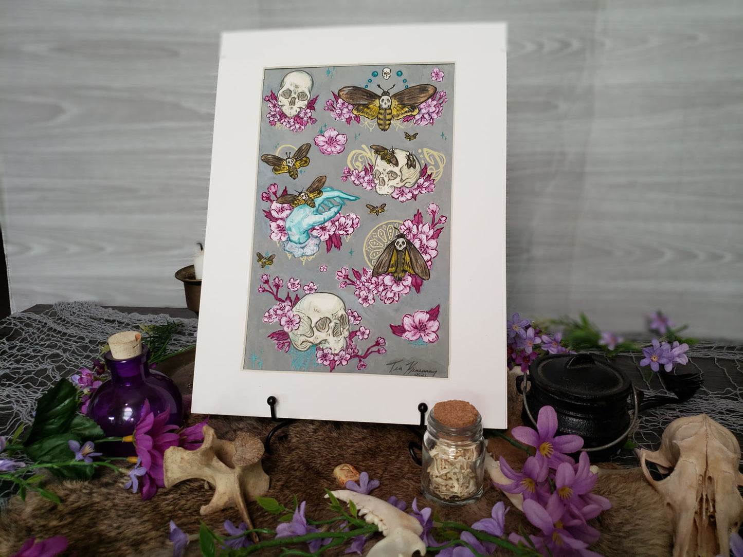 Death's Head Moth Flash Original Painting
