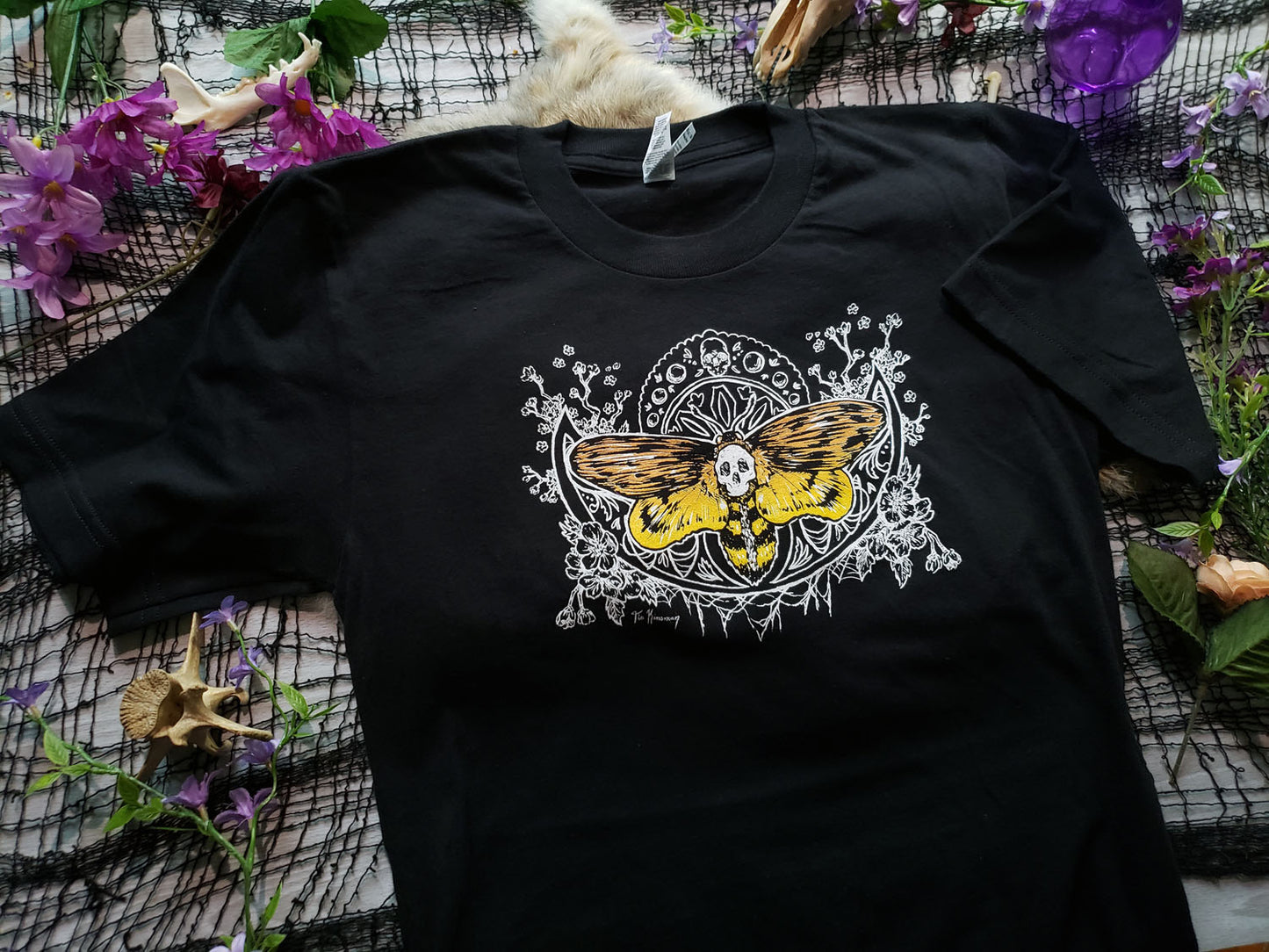 Death's Head Moth Black Unisex Shirt