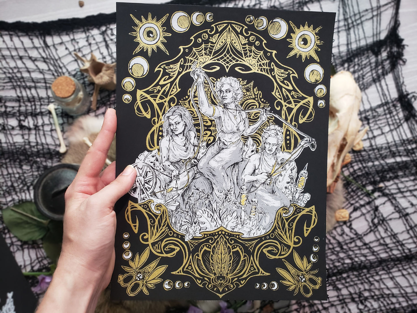The Fates Hand Printed Fine Art Print