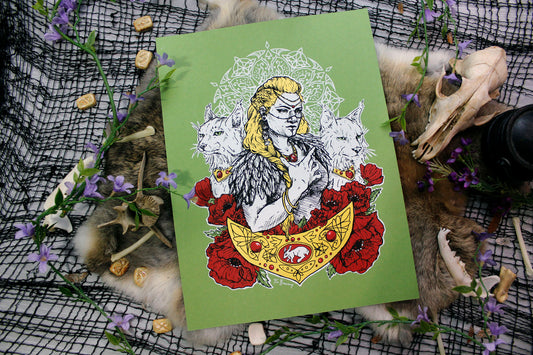 Freyja Hand Screen Printed Fine Art Print