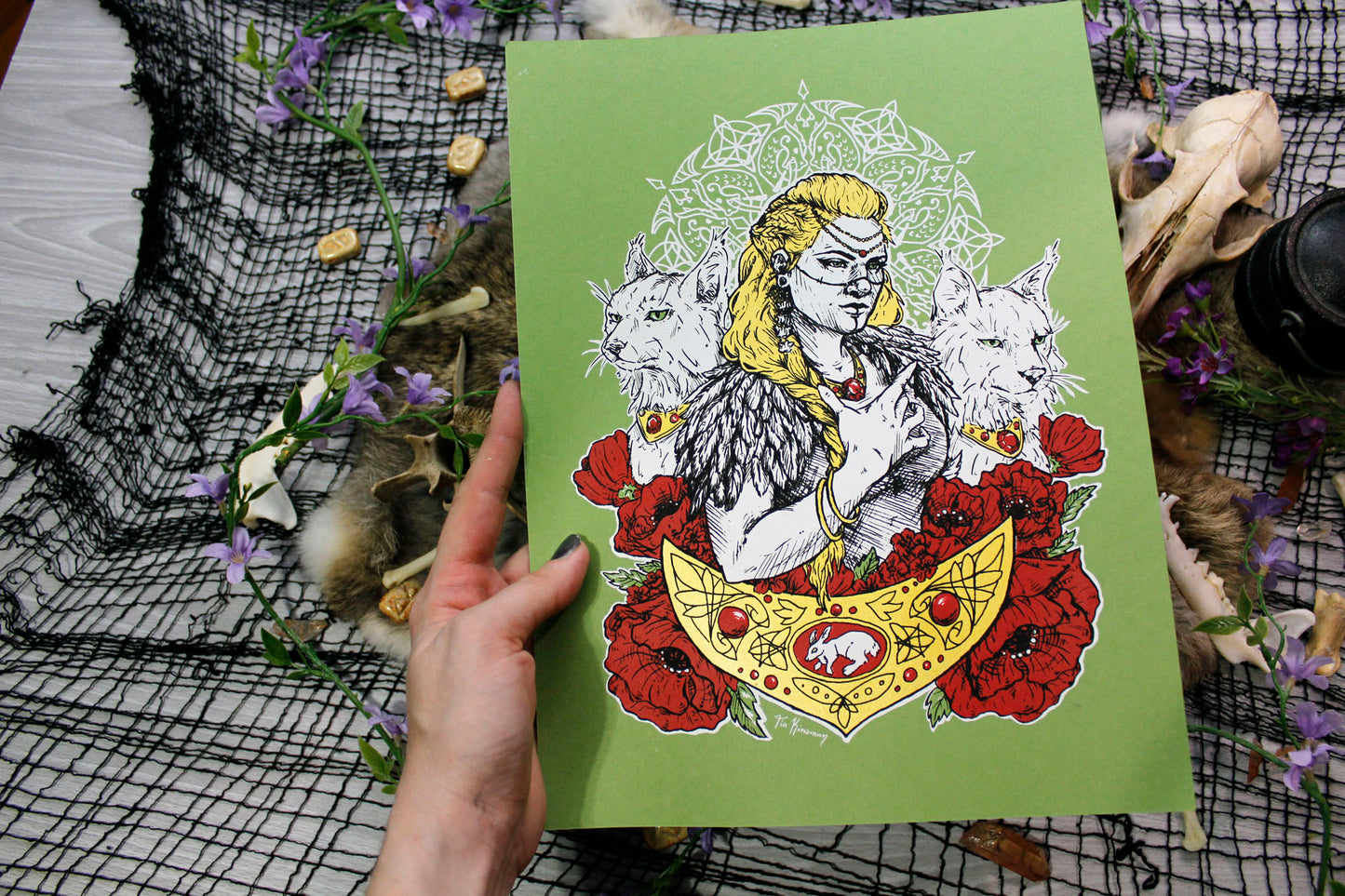 Freyja Hand Screen Printed Fine Art Print