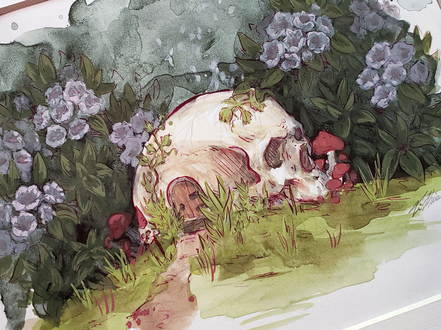 Cozy Gnome Home Original Painting
