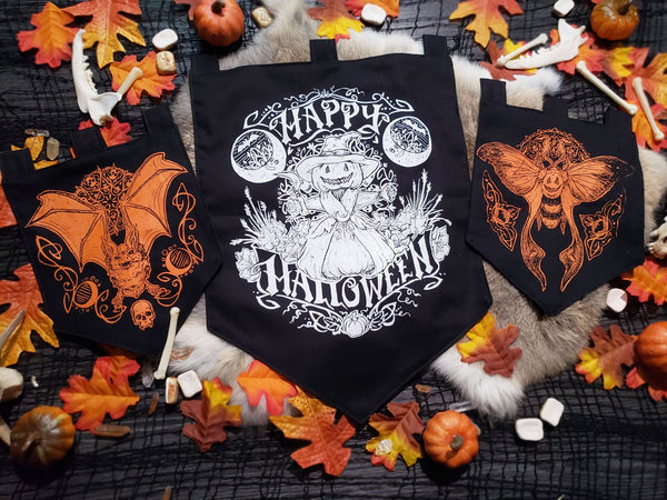 Hallowmoth Halloween Bitty Banner