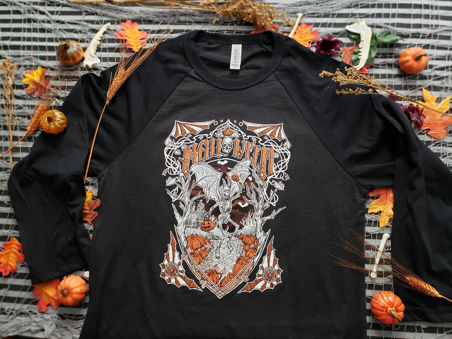 Halloween Reaper Fairy Unisex Baseball Tee