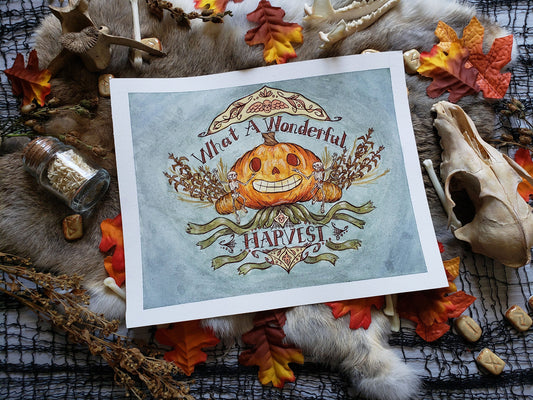 Wonderful Harvest Over the Garden Wall Original Painting