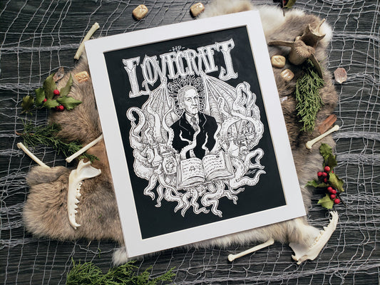 HP Lovecraft Monster Portrait Original Drawing