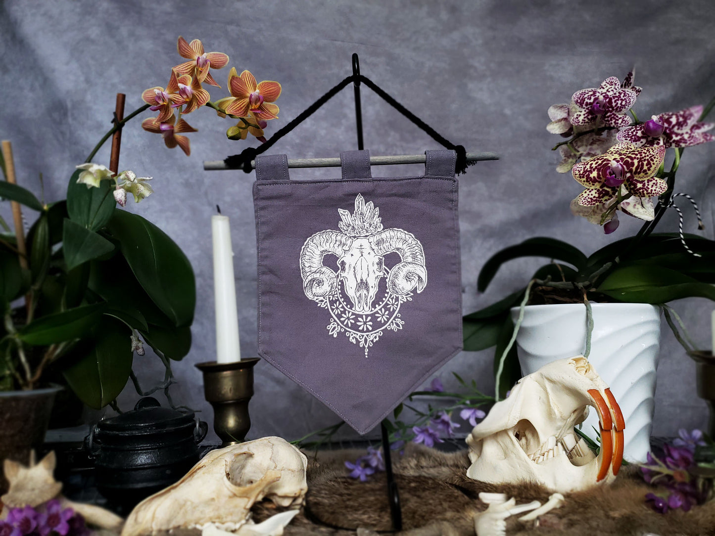 Ram Skull Bitty Banner