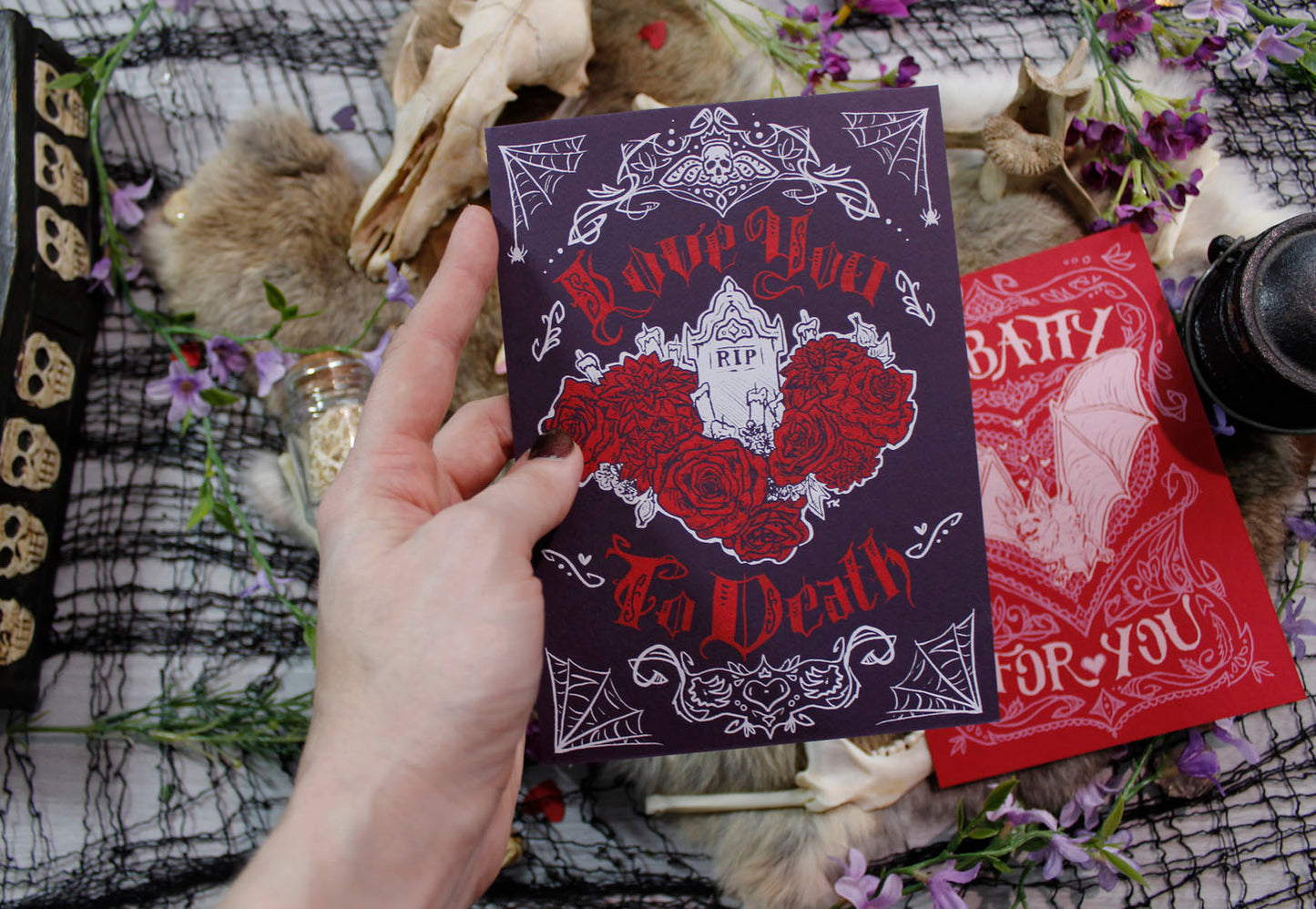Batty in Love Valentine Set (Postcards)