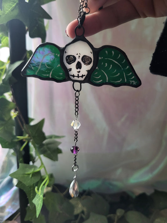 Mini Memento Mori Stained Glass Suncatcher