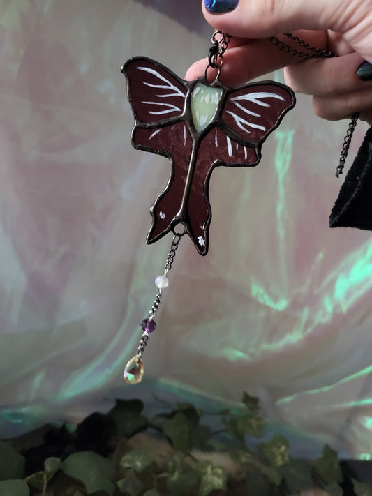Mini Moth Stained Glass Suncatcher