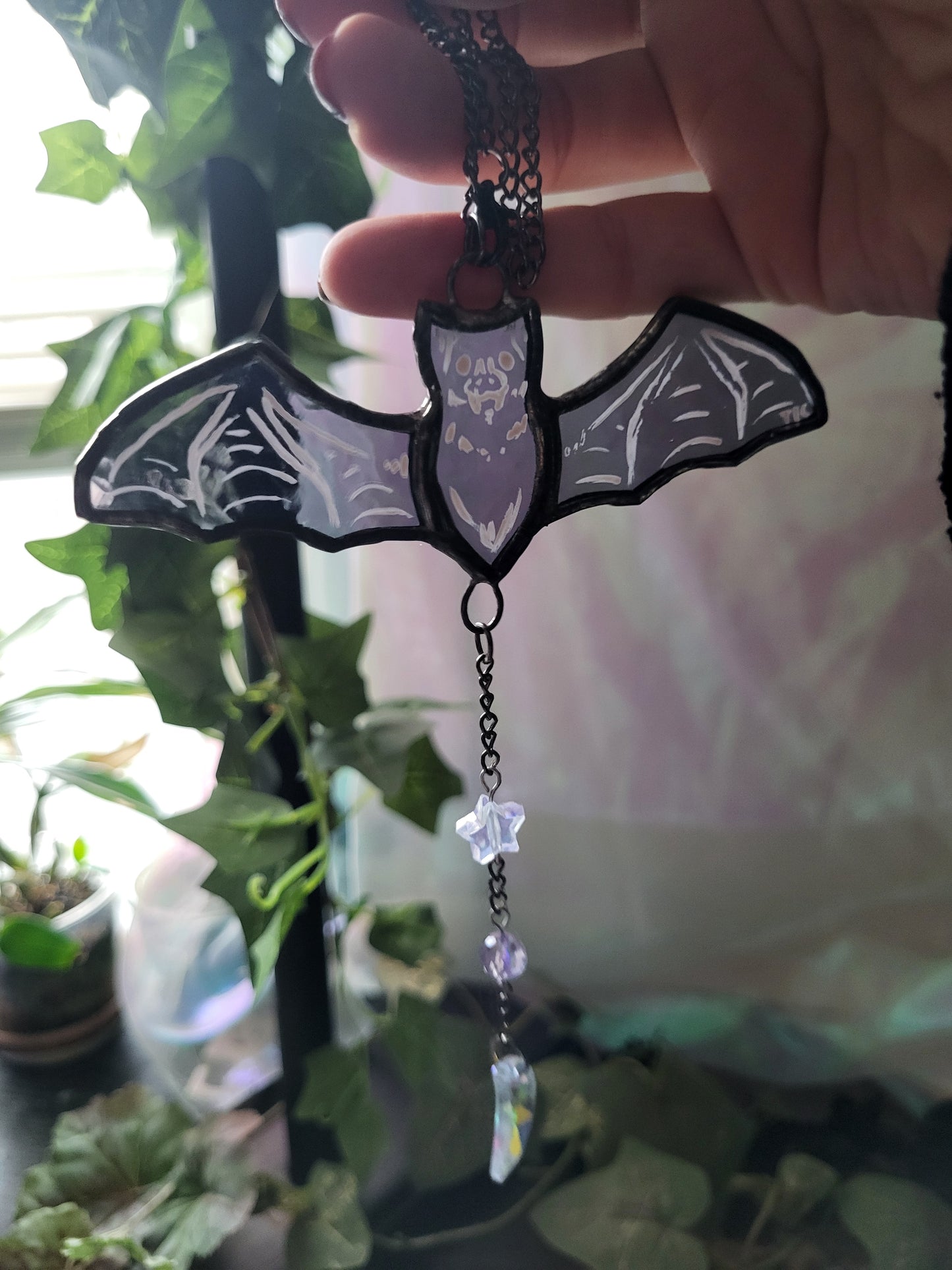 Mini Bat Stained Glass Suncatcher