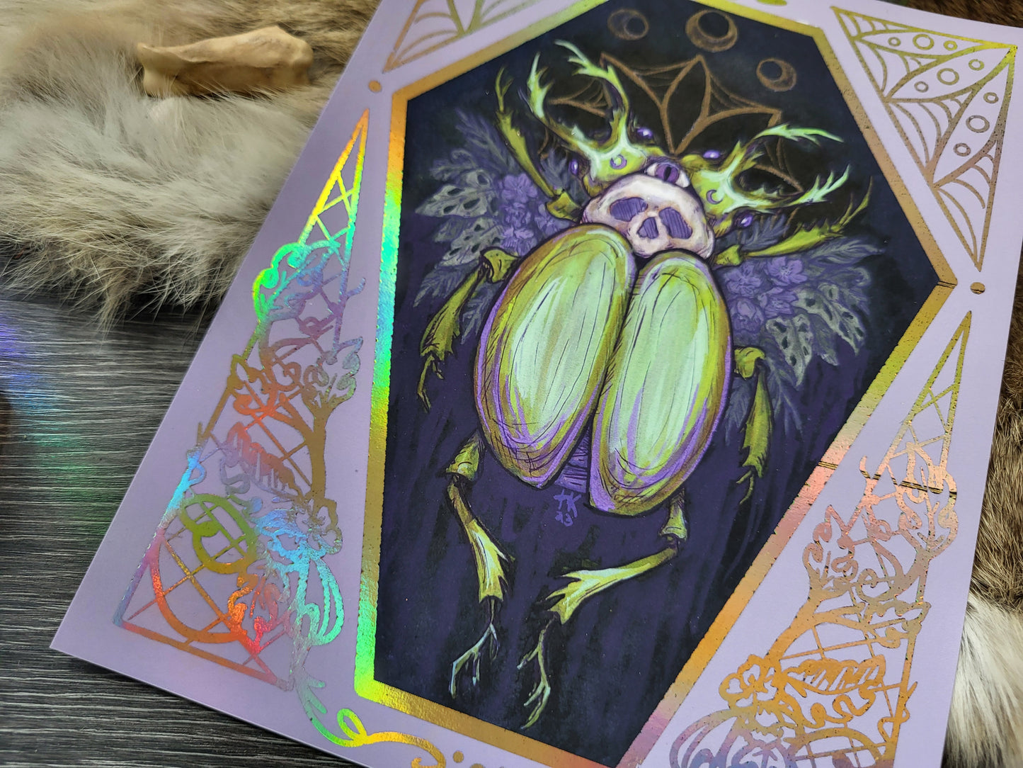 Nekrobeetle Foiled Fine Art Print