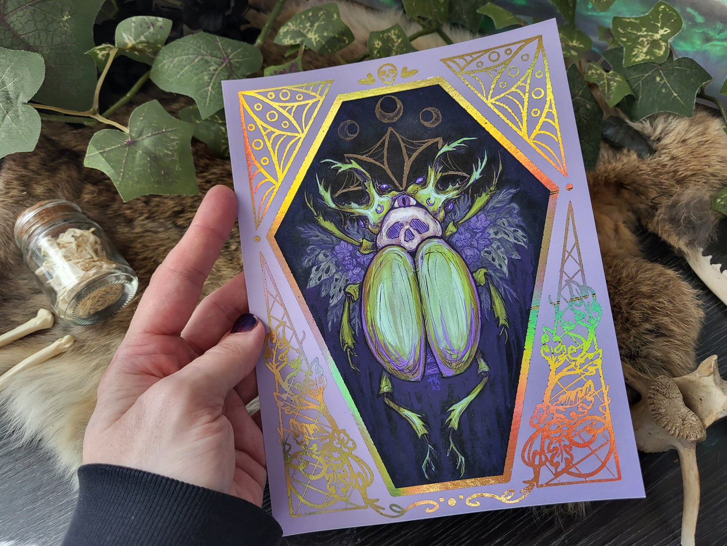 Nekrobeetle Foiled Fine Art Print