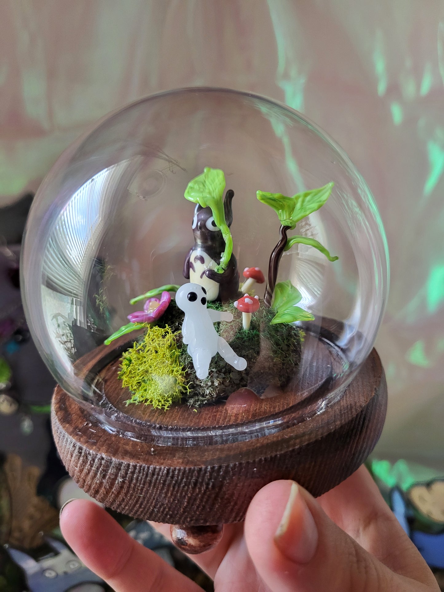 Tiny Totoro Glass Specimen Domes