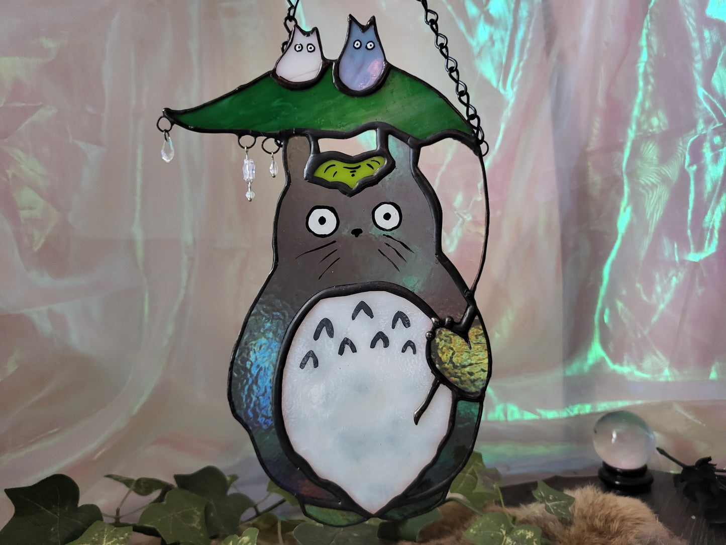 Biggest Totoro Stained Glass Suncatcher