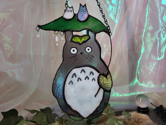 Biggest Totoro Stained Glass Suncatcher