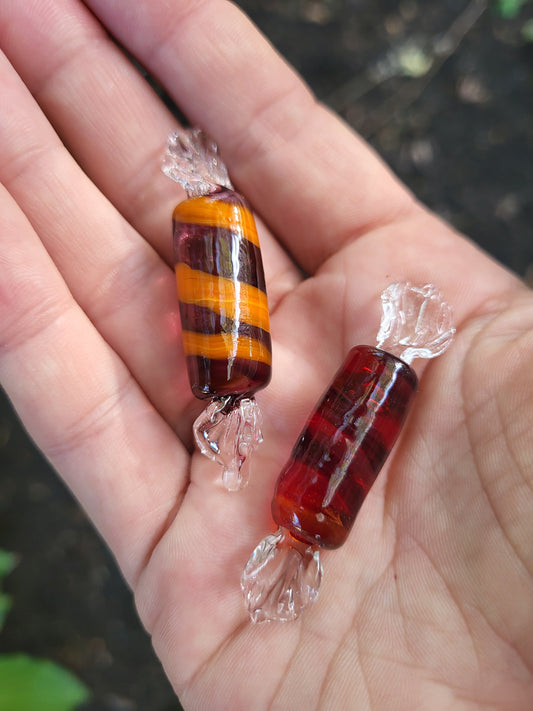 Glass Halloween Roll Candies