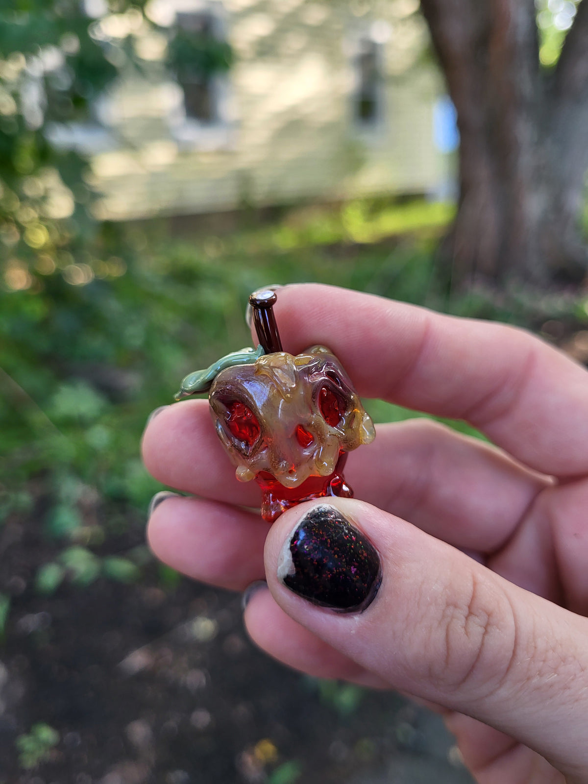 Spooky Poisoned Caramel Apple Figurine