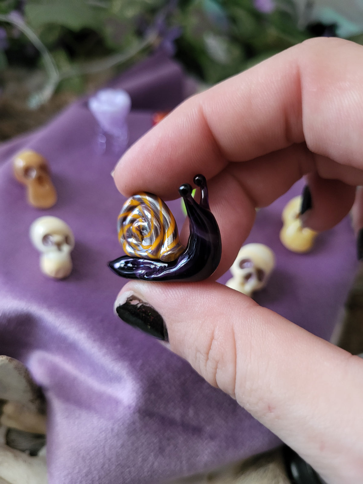 Tricky Halloween Glass Snails