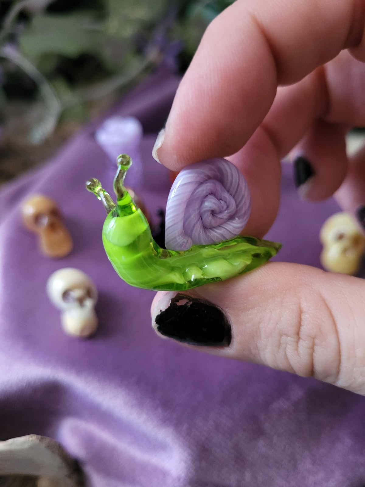 Tricky Halloween Glass Snails
