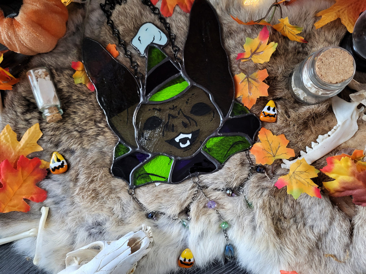 Party Bat Stained Glass Sun Catcher