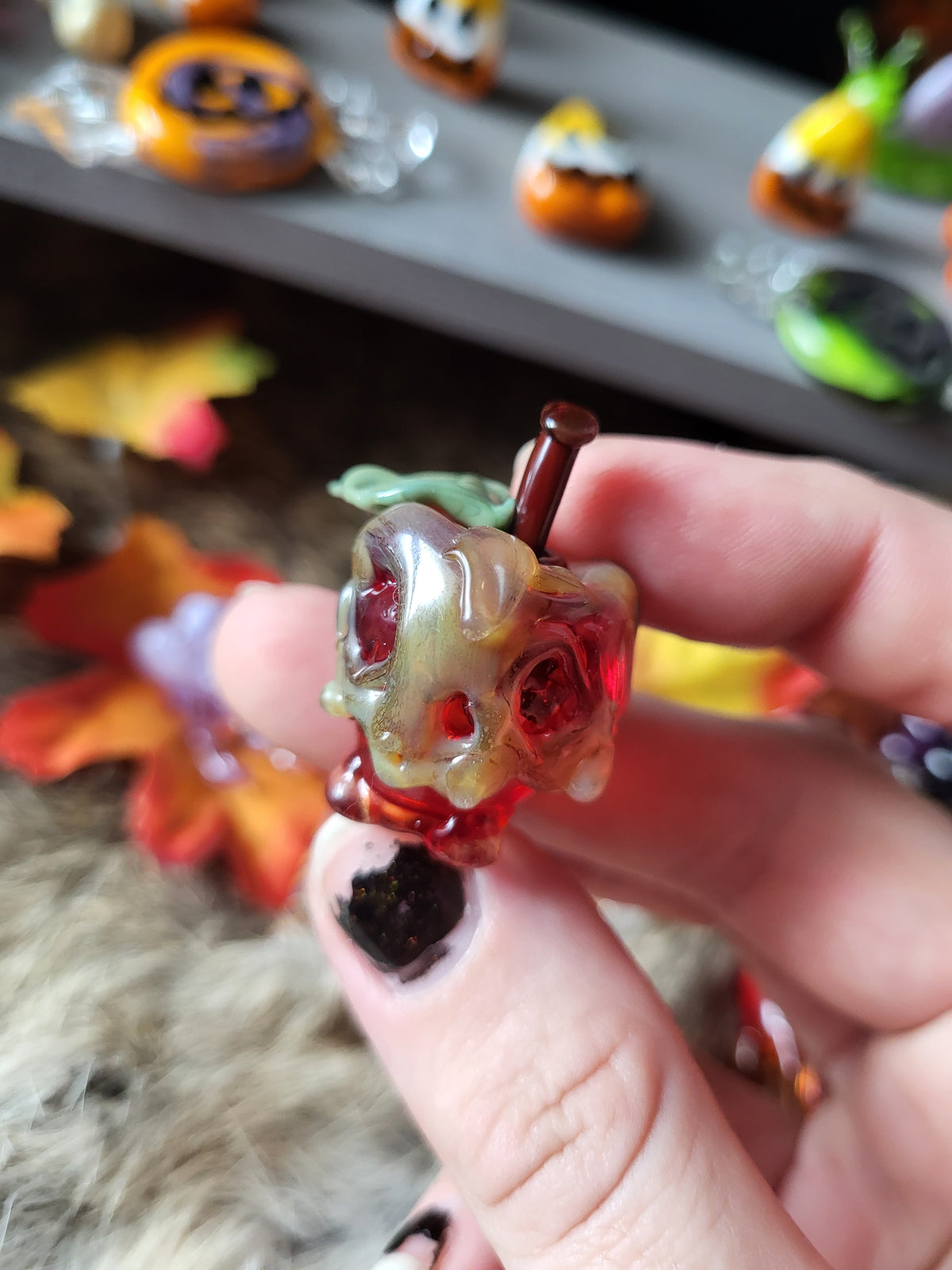 Spooky Poisoned Caramel Apple Figurine