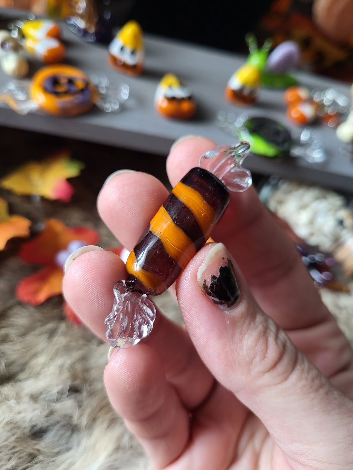Glass Halloween Roll Candies