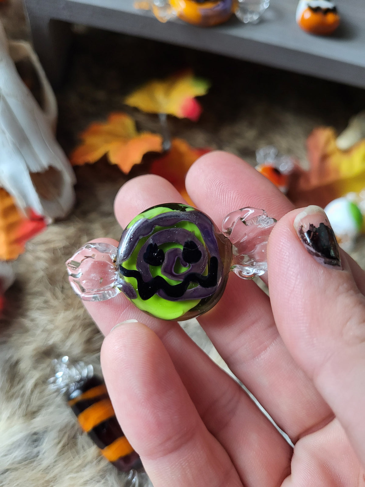 Glass Jack-O-Lantern Candies