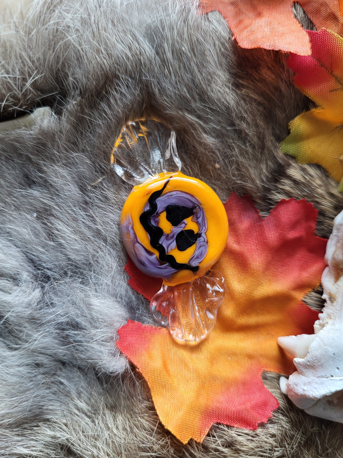 Glass Jack-O-Lantern Candies