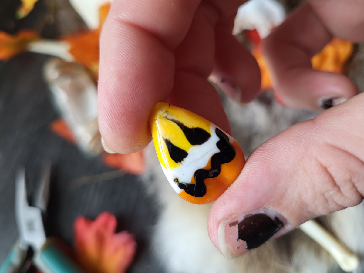 Glass Jack-O-Lantern Candy Corn Tchotchkes
