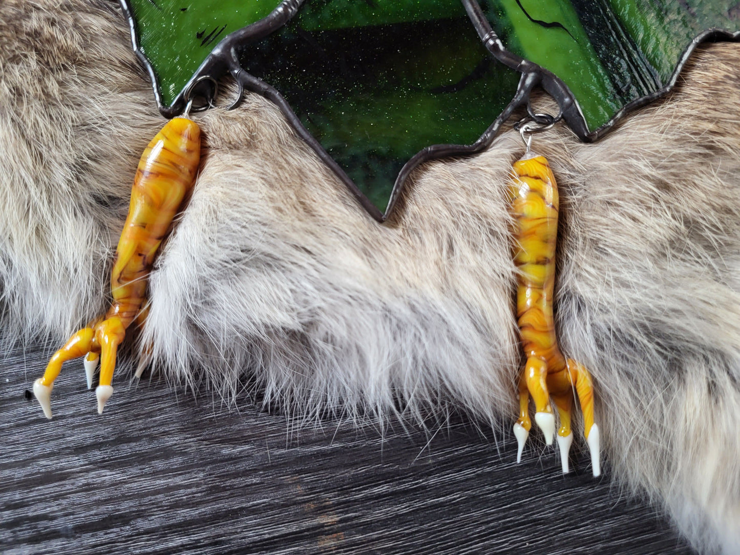Baba Yaga's Hut Stained Glass Suncatcher