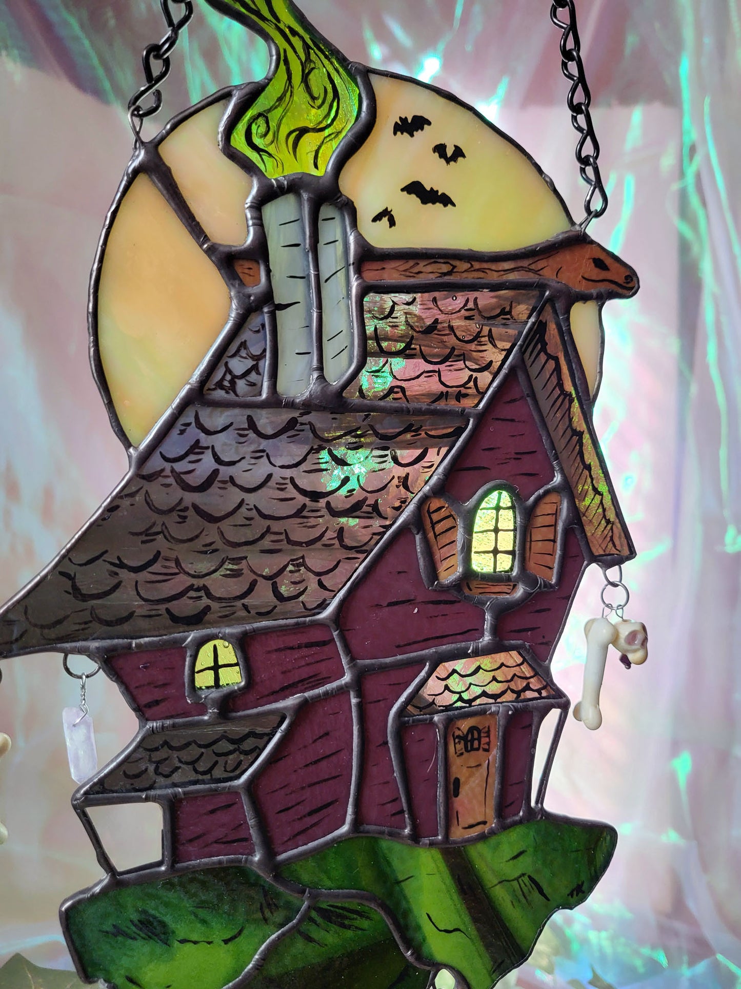 Baba Yaga's Hut Stained Glass Suncatcher