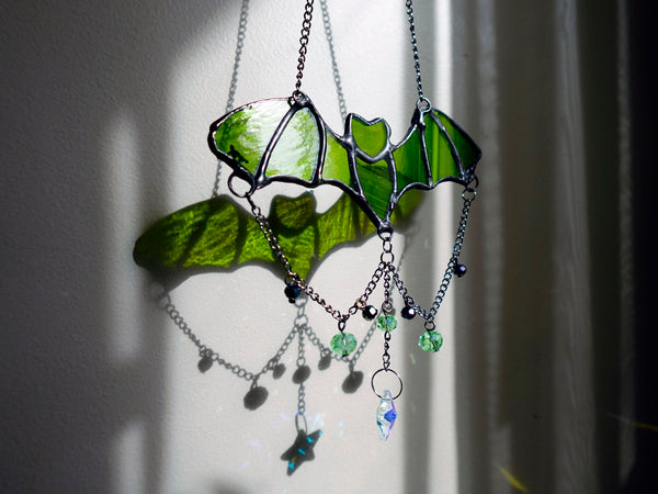 Lil' Bats Stained Glass Window Charms