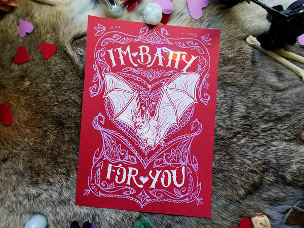 Batty For You! Valentine (Postcard)