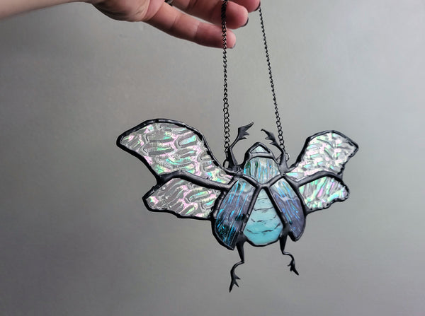 Little Scarab Stained Glass Sun Catcher