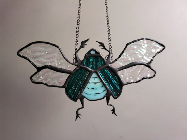 Little Scarab Stained Glass Sun Catcher