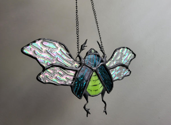 Little Scarab Stained Glass Sun Catcher