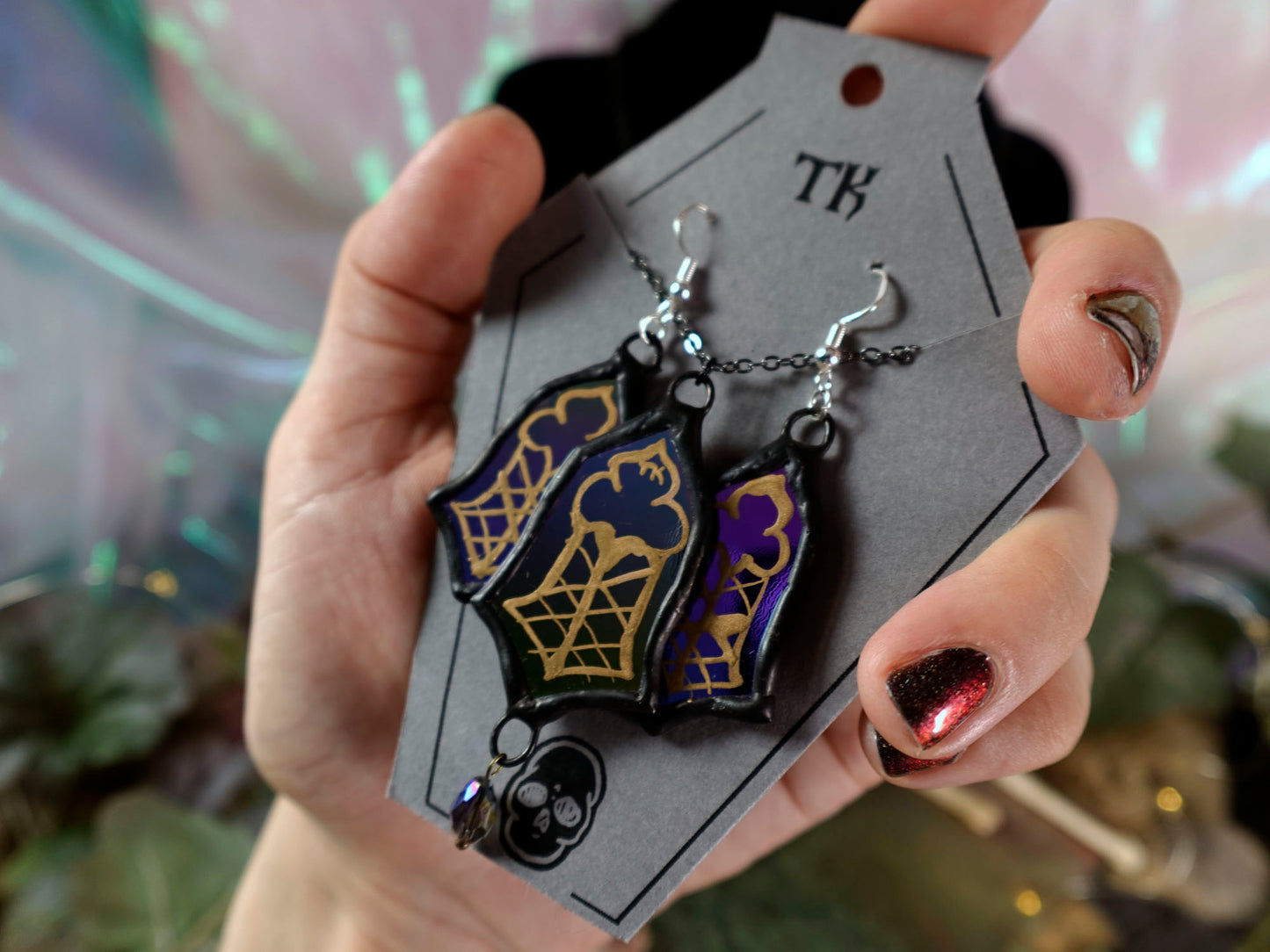 Gothic Cathedral Windows Stained Glass Jewelry Set