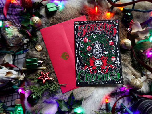Seasons Creepings Hand Printed Cards